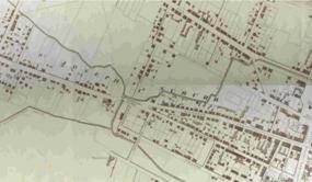 Figure 1: St Joseph Suburb, John Adams, <em>Map of the City and Suburbs of Montreal, 1825</em>. McGill University: Rare Books Collection.