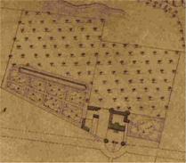 Figure 2 Sulpician estate on Mount Royal, James Cane, <em>Topographic and Pictorial Map of Montreal</em>, 1846