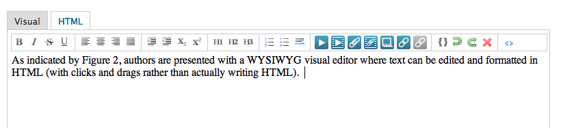 A screenshot of Scalar’s WYSIWYG visual editor.