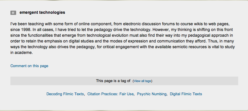 A screenshot of Filmic Texts and the Rise of the Fifth Estate (at http://scalar.usc.edu/anvc/kuhn/). Credit: Virginia Kuhn.