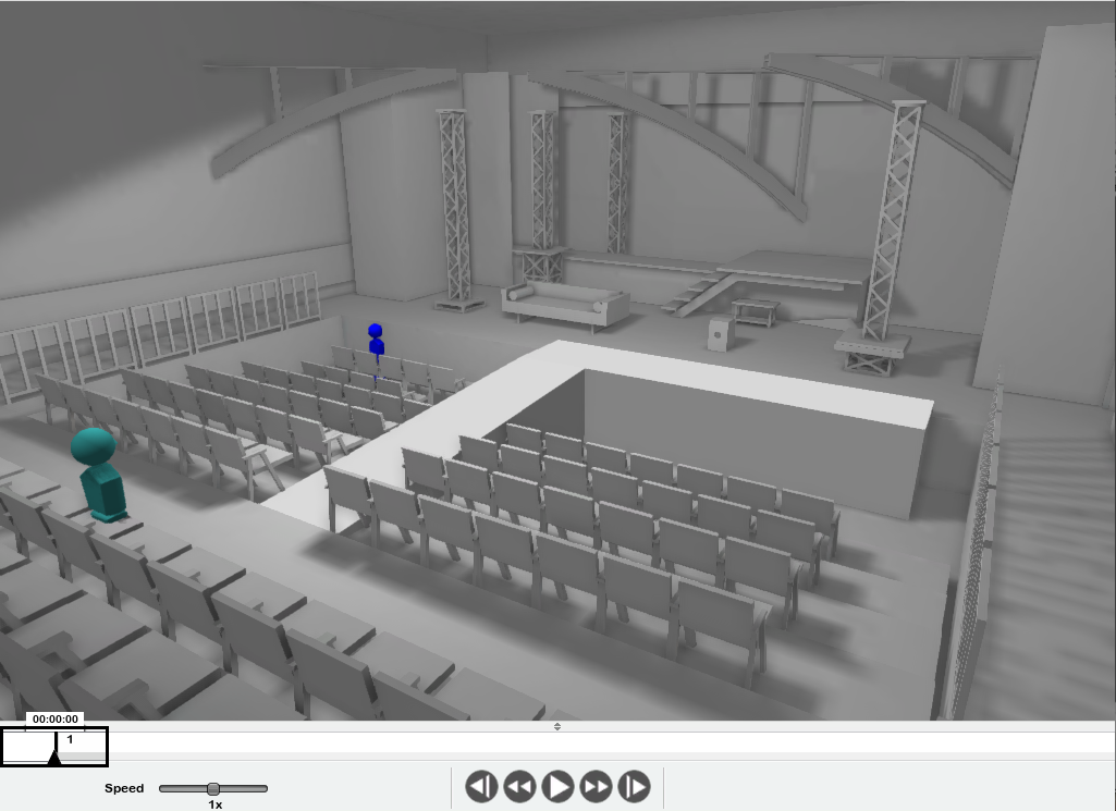 Section of the SET interface showing bridge girders and ramp from Sue LePage’s 1984 design for White Biting Dog superimposed upon Christina Poddubiuk’s 2011 design.