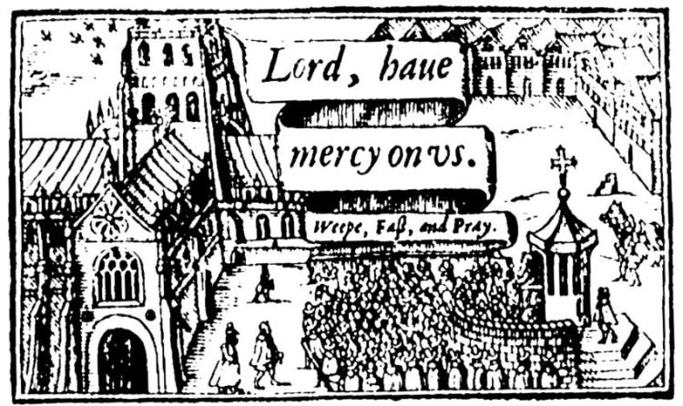 View of Paul's Cross from 1625. Woodcut. Image courtesy of Bridgeman Art Library.