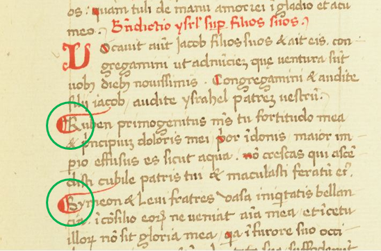 Paragraph breaks in a medieval manuscript. Image courtesy of the
Fisher Rare Book Library, University of Toronto.