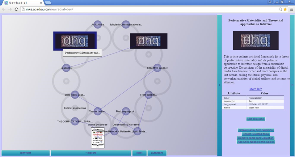 There is no exclusive or preferred path, just accumulated
traces of use that reveal the flexible modularity, associative
possibility and narrative potential of each node.