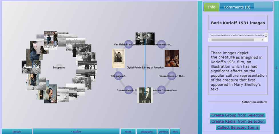 Edges in NewRadial function as a site of connection, commentary
and potential conversation.